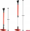 Two telescopic snow brushes with ice scrapers and water squeegees are shown side-by-side, one extended and one retracted, with dimensions indicated. Podgląd zdjęcia produktu