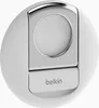 A close-up studio shot of a white and silver Belkin MagSafe iPhone mount for Mac notebooks. Produktbild-Vorschau