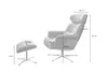 KAWOLA Sessel TOSAR Relaxsessel drehbar Leder grau mit Produktbild-Vorschau 7