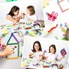 Collage of images showing children and adults engaged in crafting activities with various art supplies. Produktbild-Vorschau