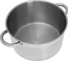 A stainless steel pot with handles, shown from a slightly elevated angle against a white background. Anteprima dell’immagine prodotto
