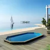 Piscina in legno NEMO 7.3 x 3.97 - H.1.45 m, azzurro Anteprima dell’immagine prodotto 4