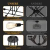 52cm Deckenleuchten 8 Flammig Retro Deckenlampe Schwarz Produktbild-Vorschau 6