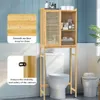 WISFOR Badregal Toilettenregal, Badezimmerregal mit Schrank Produktbild-Vorschau 11