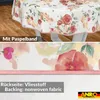 Tischdecke wasserabweisend abwaschbar Rot Rund 100cm Band Produktbild-Vorschau 3