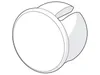 A line drawing illustration of a white blind stop plug. Produktbild-Vorschau