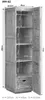 MASSIVMOEBEL24.DE Kleiderschrank Sheesham 48x61x200  braun Produktbild-Vorschau 5