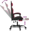 vidaXL Gaming-Stuhl mit Fußstütze Schwarz und Weinrot Produktbild-Vorschau 8