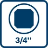 A graphic icon with text indicating a size. Voir les images du produit