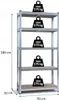 Metalowy regał magazynowy 180x90x30, 5 półek, 175kg Podgląd zdjęcia produktu 2