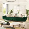 vidaXL Schlafsofa 2-Sitzer mit 2 Kissen Dunkelgrün Samt Produktbild-Vorschau 8