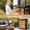 Stojan na drevo vonku Strecha 91×56×117 cm Nastaviteľné Náhľad obrázku produktu 7