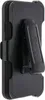 A black Otterbox Defender case with a belt clip attached to the back, shown from a side angle. Náhled obrázku produktu