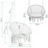 Diagram showing the dimensions of two hanging chairs. Produktbild-Vorschau