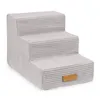A three-step pet stair with a corduroy-like texture. Produktbild-Vorschau