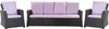 Gartenkissen Set für Polyrattan Purple – Sitzkissen 150x60 Produktbild-Vorschau 1