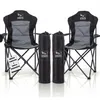 BigDean 2x Luxus Campingstuhl Faltbar 160 kg Hochlehner Produktbild-Vorschau 1