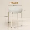 HOMCOM Esszimmerhocker 4er Set Stapelhocker mit Stahlbeinen Produktbild-Vorschau 3