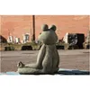 Yogafrosch aus Steinguss für ihren Garten aus Steinguss Produktbild-Vorschau 3