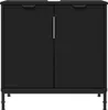 vidaXL Szafka pod umywalkę czarna 60,5 x 33,5 x 61 cm Podgląd zdjęcia produktu 6