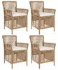 vidaXL Gartenstuhl 4 stk. Beige und Creme Poly-Rattan Produktbild-Vorschau 1