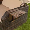 Strandkorb Braun Sonnendach Sonnenliege Sonnenbett Produktbild-Vorschau 7