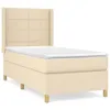 Boxspringbett mit Matratze Creme 100x200 cm Stoff Produktbild-Vorschau 2