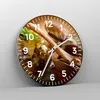 Wanduhr - Rund - Glasuhr - Pilze Mahlzeit Natur Glas - Produktbild-Vorschau 4