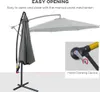 Parasol ogrodowy Outsunny Ø300 cm, uchylny, z ochroną UV, Podgląd zdjęcia produktu 6
