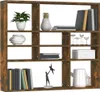 vidaXL Scaffale a muro in rovere fumé 90x16x78 cm Materiale Anteprima dell’immagine prodotto 9