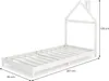 Kinderbett LIZ 90x200 cm in Hausoptik aus Massivholz weiß - Produktbild-Vorschau 6