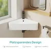 Lavabo de pared EMKE, cerámica, 560x340 mm, blanco Vista previa de la imagen del producto 4