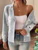 ASKSA Damen Strickjacke V-Ausschnitt Langarm Lose Produktbild-Vorschau 3