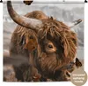 MuchoWow® Wandteppich Wandbehang Schottisches Hochlandrind Produktbild-Vorschau 1