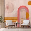 Vlies Fototapete - Pink Arcs 350x245 cm Abstrakt Produktbild-Vorschau 2