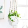 2ks Závěsný košík Lanový závěs na rostliny Macrame Závěsný Náhled obrázku produktu 4