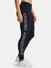A person wearing black leggings with the Under Armour logo and text on the side, shown from the side. Produktbild-Vorschau