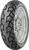 A motorcycle tire mounted on a wheel, shown against a white background. Podgląd zdjęcia produktu