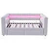 Merax Tagesbett Schlafsofa mit Ausziehbett, Polsterbett mit Produktbild-Vorschau 8