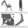 Collage of images showing details and features of a folding garden chair. Produktbild-Vorschau