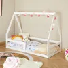 Hausbett LUSIA Kinderbett in Hausform, 80 x 160 cm, weiß, Produktbild-Vorschau 1