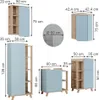 Badmöbel-Set Vicco Karen Sonoma/Blau 6 Teile, Model 52057 Produktbild-Vorschau 3