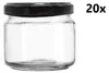 A clear glass jar with a black lid, shown on a white background. The text '20x' is present on the right side of the image. Náhled obrázku produktu