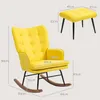 HOMCOM Schaukelstuhl Schwingsessel mit Hocker Relaxsessel Produktbild-Vorschau 3