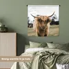 MuchoWow® Wandteppich Wandbehang Schottisches Hochlandrind Produktbild-Vorschau 4