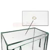 A close-up view of the top of a clear plastic greenhouse with green trim. An inset shows a magnified view of a metal grommet. Anteprima dell’immagine prodotto