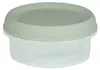 A clear studio shot of a round plastic food container with a light gray lid. Náhled obrázku produktu