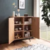 Kommode in Eiche Nachbildung 80 cm Sideboard mit 2 Türen Produktbild-Vorschau 2