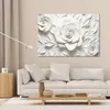 Leinwandbild Weiße 3D-Rosenblüte 120x80 Feeby Weiß bild für Produktbild-Vorschau 2