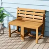 COSTWAY Banc de jardin 2 en 1, table de jardin avec banc, Voir les images du produit 9